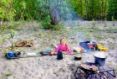 Lagerfeuer am Ufer